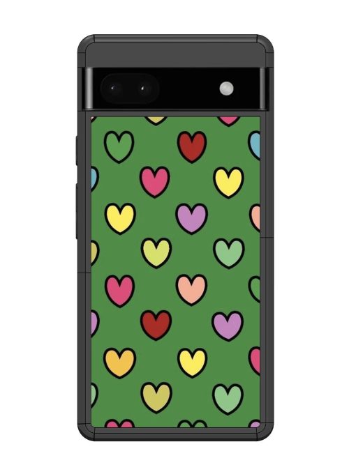 Rainbow Heart Parade Glossy Soft Edge Case for Google Pixel 6A Chachhi