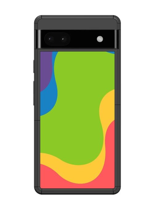 Wavy Rainbow Wonderland Glossy Soft Edge Case for Google Pixel 6A Chachhi