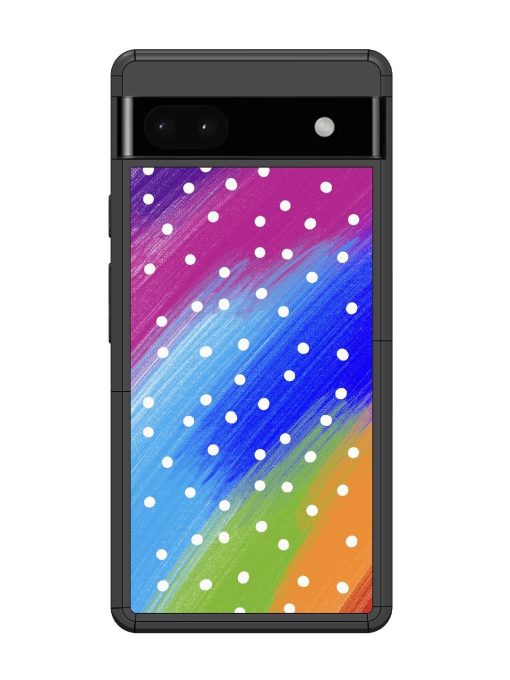 Rainbow Polka Dot Dream Glossy Soft Edge Case for Google Pixel 6A Chachhi