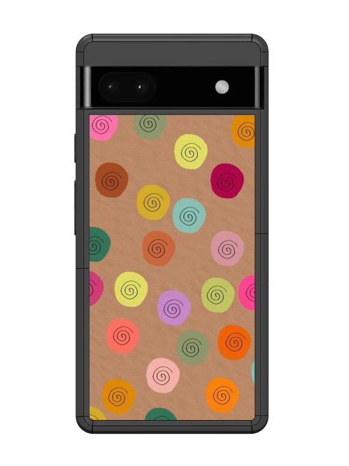 Swirly Dots On Kraft Glossy Soft Edge Case for Google Pixel 6A