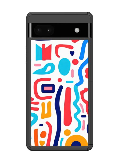 Whimsical Doodle Chaos Glossy Soft Edge Case for Google Pixel 6A