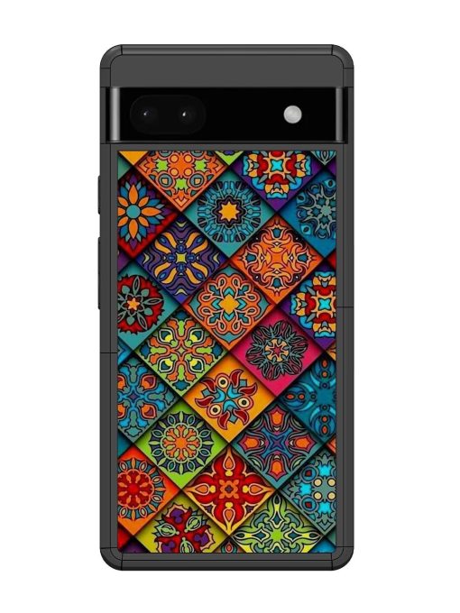 Patchwork Mandala Mosaic Glossy Soft Edge Case for Google Pixel 6A Chachhi