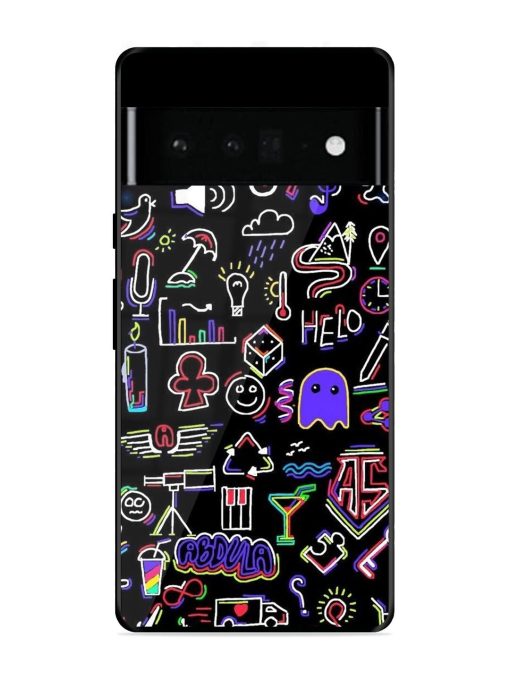 Neon Doodle Glossy Soft Edge Case for Google Pixel 6 Pro Chachhi