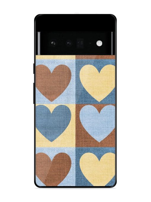 Hearts On Canvas Glossy Soft Edge Case for Google Pixel 6 Pro Chachhi