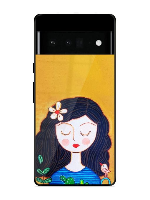 Girl Illustration Glossy Soft Edge Case for Google Pixel 6 Pro Chachhi