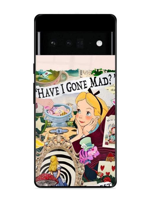 Mad Hatter'S Collage Glossy Soft Edge Case for Google Pixel 6 Pro Chachhi