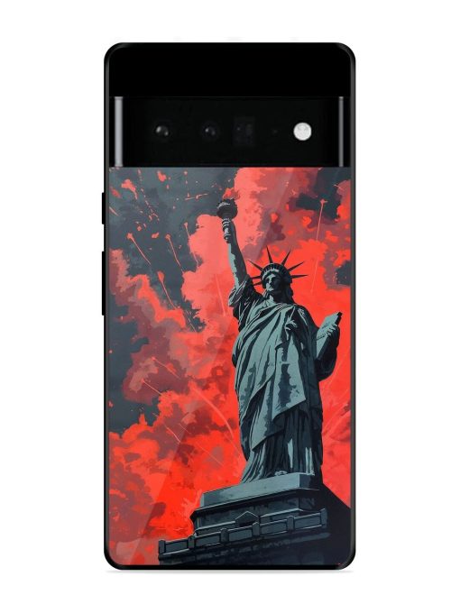 Lady Liberty'S Firework Finale Glossy Soft Edge Case for Google Pixel 6 Pro Chachhi