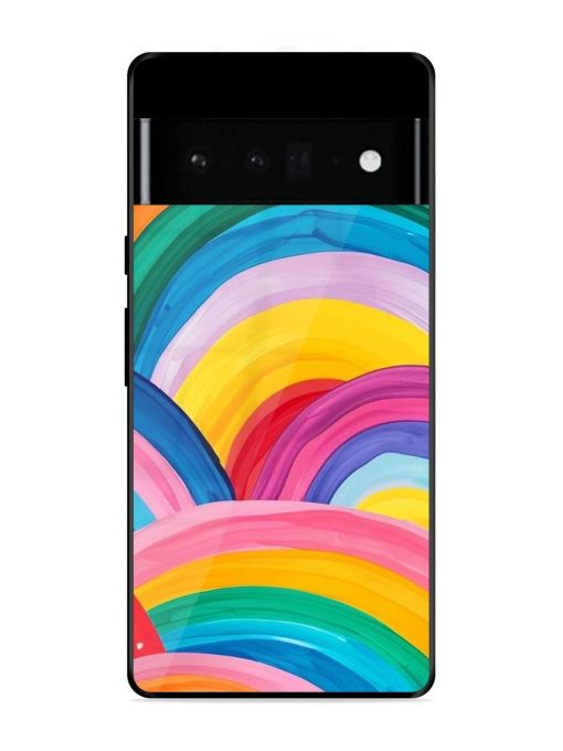 Rainbow Symphony Glossy Soft Edge Case for Google Pixel 6 Pro Chachhi