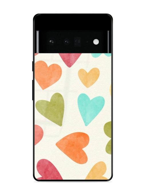 Watercolor Hearts Glossy Soft Edge Case for Google Pixel 6 Pro Chachhi