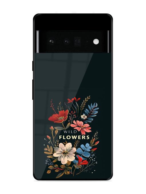 Dark Floral Glossy Soft Edge Case for Google Pixel 6 Pro Chachhi