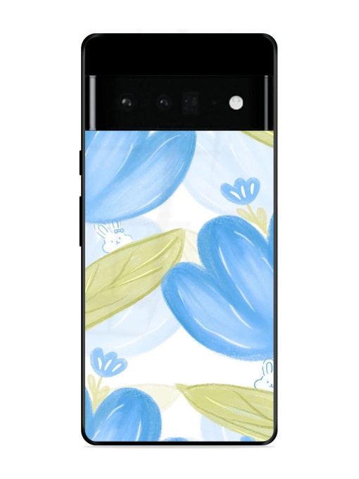 Bunny'S Blue Garden Glossy Soft Edge Case for Google Pixel 6 Pro Chachhi