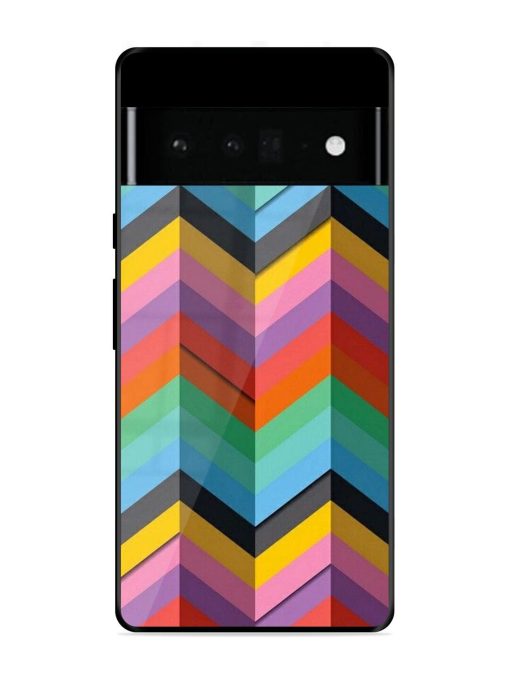 Colorful Zigzag Glossy Soft Edge Case for Google Pixel 6 Pro Chachhi