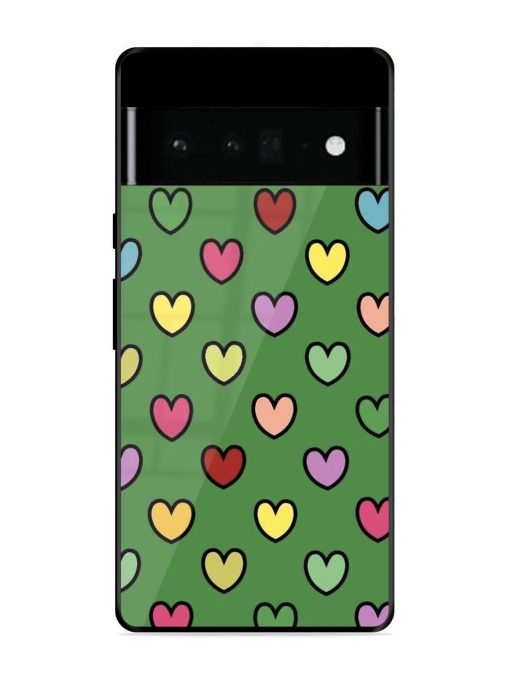 Rainbow Heart Parade Glossy Soft Edge Case for Google Pixel 6 Pro Chachhi