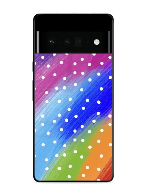 Rainbow Polka Dot Dream Glossy Soft Edge Case for Google Pixel 6 Pro Chachhi