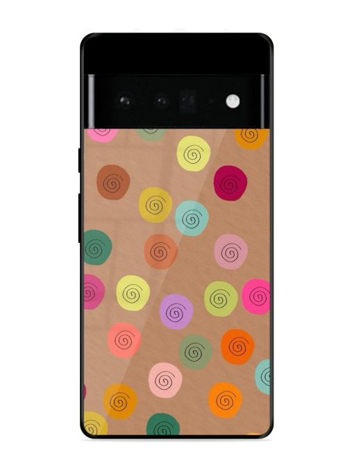 Swirly Dots On Kraft Glossy Soft Edge Case for Google Pixel 6 Pro Chachhi