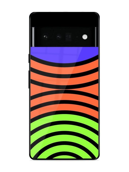 Psychedelic Stripe Symphony Glossy Soft Edge Case for Google Pixel 6 Pro Chachhi