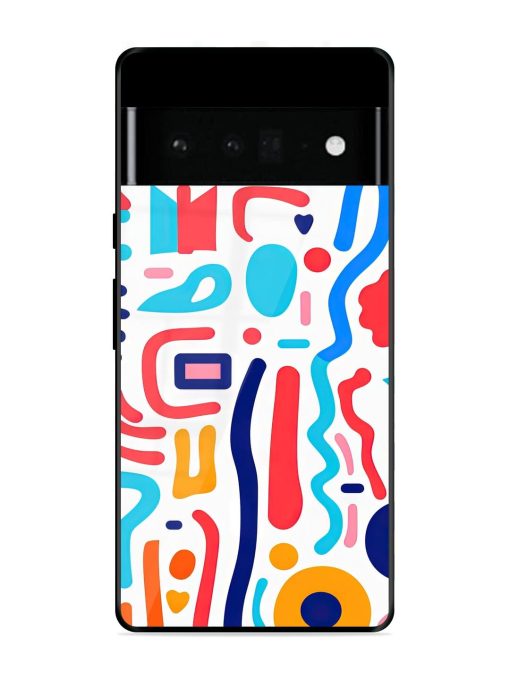 Whimsical Doodle Chaos Glossy Soft Edge Case for Google Pixel 6 Pro Chachhi