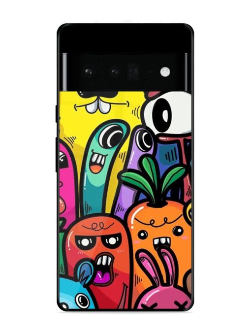 Whimsical Doodle Chaos Glossy Soft Edge Case for Google Pixel 6 Pro Chachhi