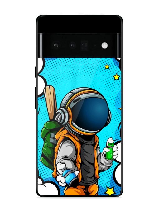 Space Graffiti Artist Glossy Soft Edge Case for Google Pixel 6 Pro