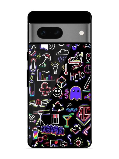 Neon Doodle Glossy Soft Edge Case for Google Pixel 7