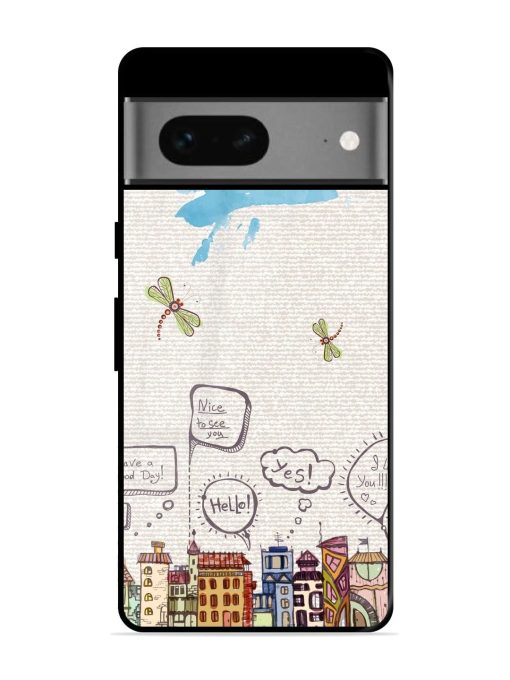 Doodle City Glossy Soft Edge Case for Google Pixel 7 Chachhi