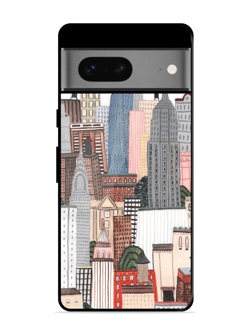 Cityscape Dreams Glossy Soft Edge Case for Google Pixel 7 Chachhi