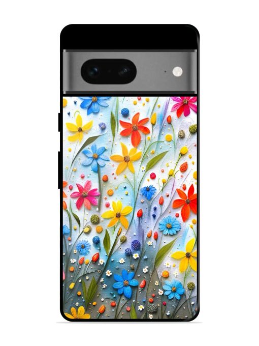 Vibrant Floral Glossy Soft Edge Case for Google Pixel 7