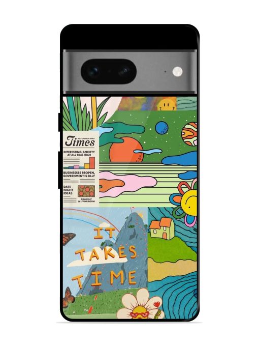 Groovy Vibes Glossy Soft Edge Case for Google Pixel 7 Chachhi