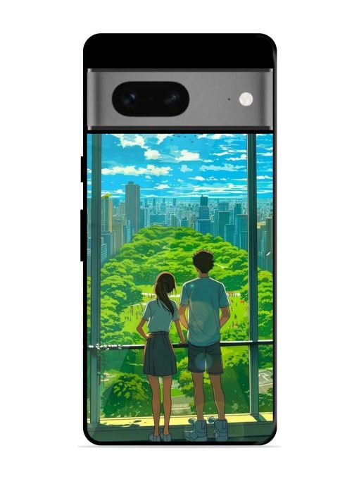 Cyberpunk Dreamscape Glossy Soft Edge Case for Google Pixel 7 Chachhi