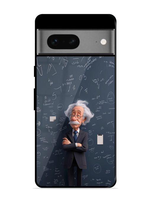 Albert Einstein Glossy Soft Edge Case for Google Pixel 7