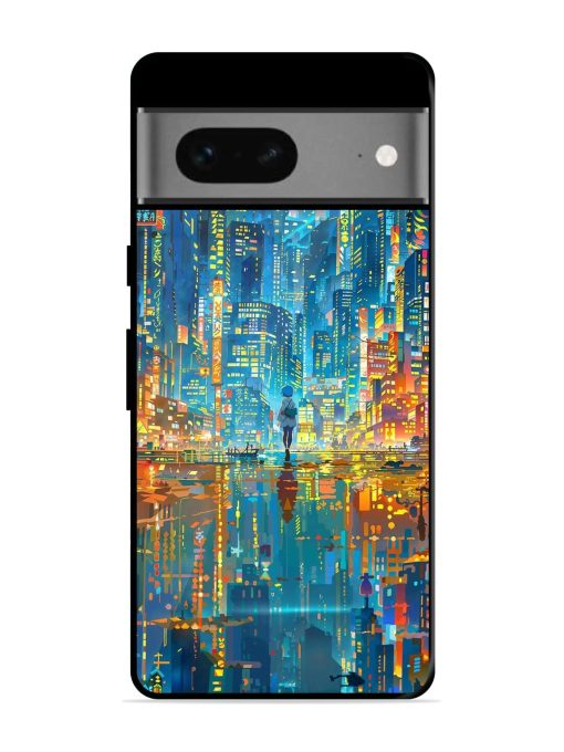 Neon Metropolis Glossy Soft Edge Case for Google Pixel 7 Chachhi