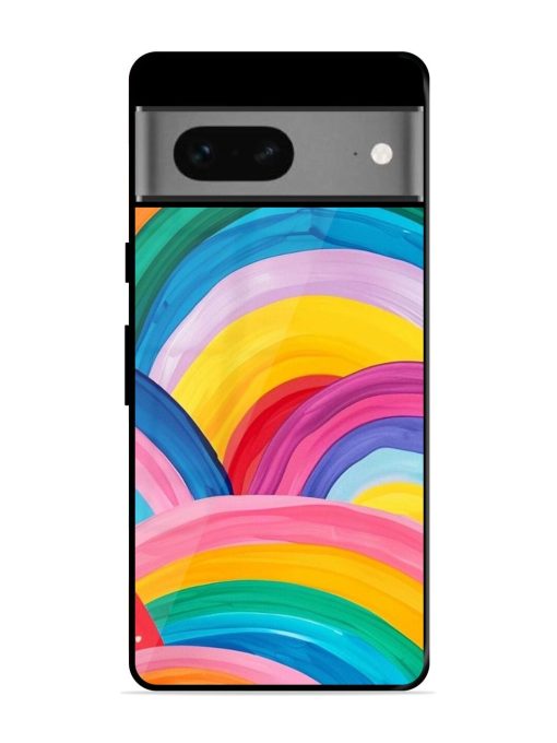 Rainbow Symphony Glossy Soft Edge Case for Google Pixel 7 Chachhi