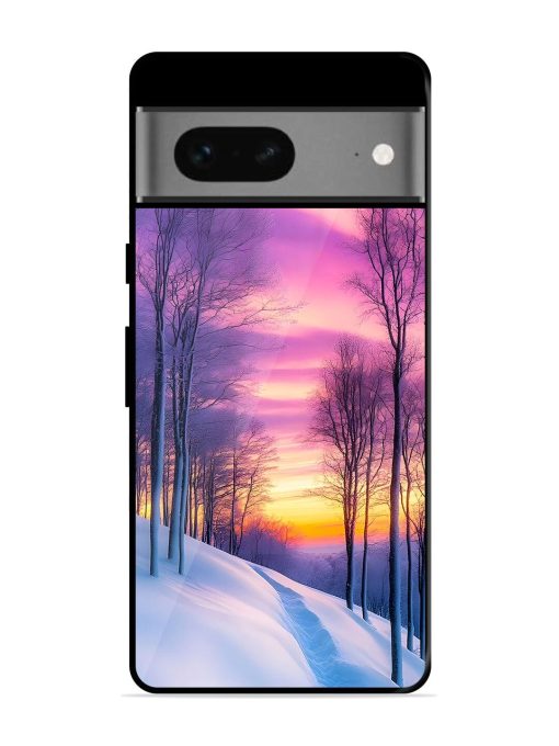 Winter'S Purple Haze Glossy Soft Edge Case for Google Pixel 7 Chachhi