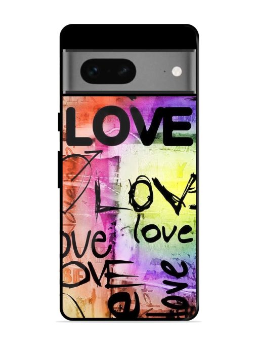 Love Graffiti Glossy Soft Edge Case for Google Pixel 7 Chachhi