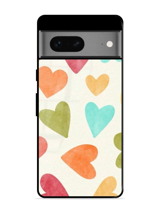 Watercolor Hearts Glossy Soft Edge Case for Google Pixel 7 Chachhi