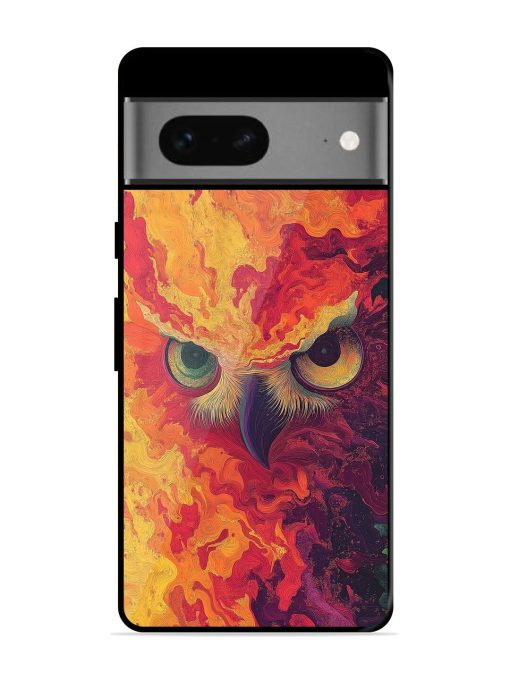 Fiery Owl Glossy Soft Edge Case for Google Pixel 7 Chachhi