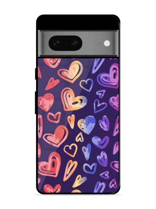 Rainbow Hearts Glossy Soft Edge Case for Google Pixel 7 Chachhi