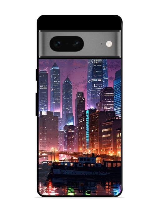 Neon Nightscape Glossy Soft Edge Case for Google Pixel 7 Chachhi