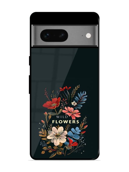 Dark Floral Glossy Soft Edge Case for Google Pixel 7 Chachhi