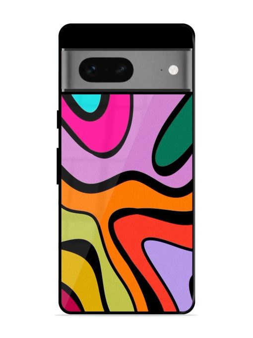 Groovy Swirls Glossy Soft Edge Case for Google Pixel 7 Chachhi