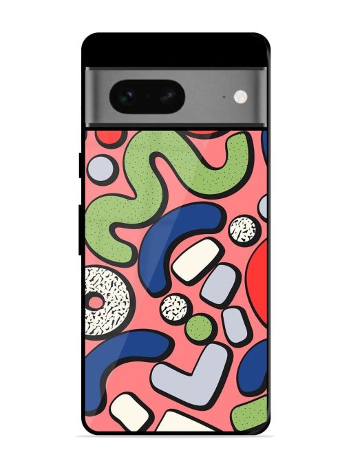 Groovy Geometric Shapes Glossy Soft Edge Case for Google Pixel 7 Chachhi