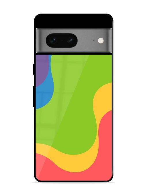 Wavy Rainbow Wonderland Glossy Soft Edge Case for Google Pixel 7 Chachhi