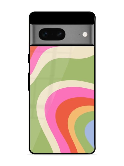 Wavy Rainbow Wonderland Glossy Soft Edge Case for Google Pixel 7 Chachhi