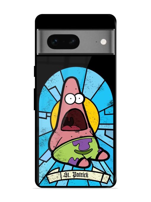 St. Patrick'S Day Stained Glass Patrick Star Glossy Soft Edge Case for Google Pixel 7 Chachhi