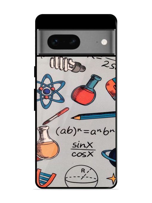 Science Doodle Delight Glossy Soft Edge Case for Google Pixel 7 Chachhi