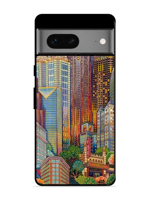 Neon Nightscape Glossy Soft Edge Case for Google Pixel 7 Chachhi