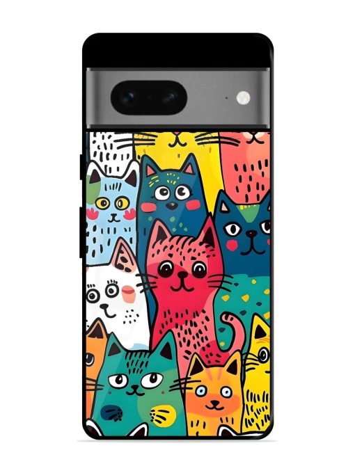 Feline Frenzy Glossy Soft Edge Case for Google Pixel 7 Chachhi