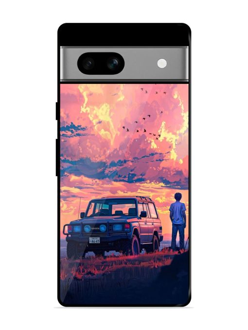 Solitude'S Horizon Glossy Soft Edge Case for Google Pixel 7A Chachhi