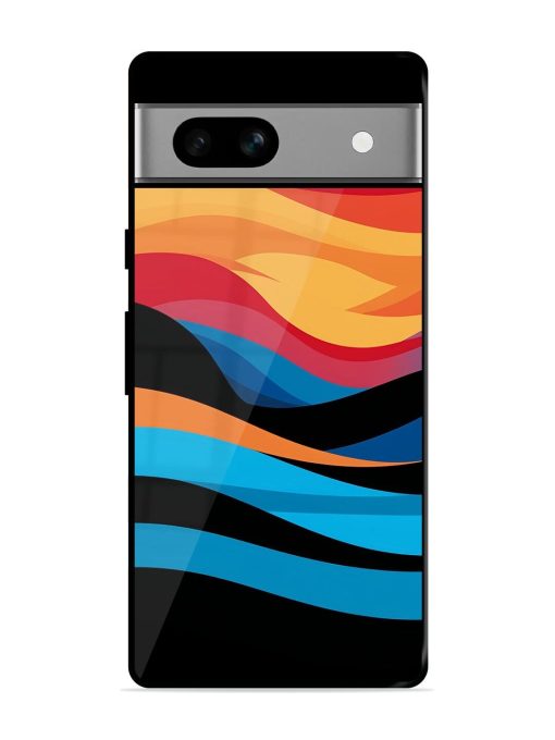 Blazing Currents Glossy Soft Edge Case for Google Pixel 7A Chachhi