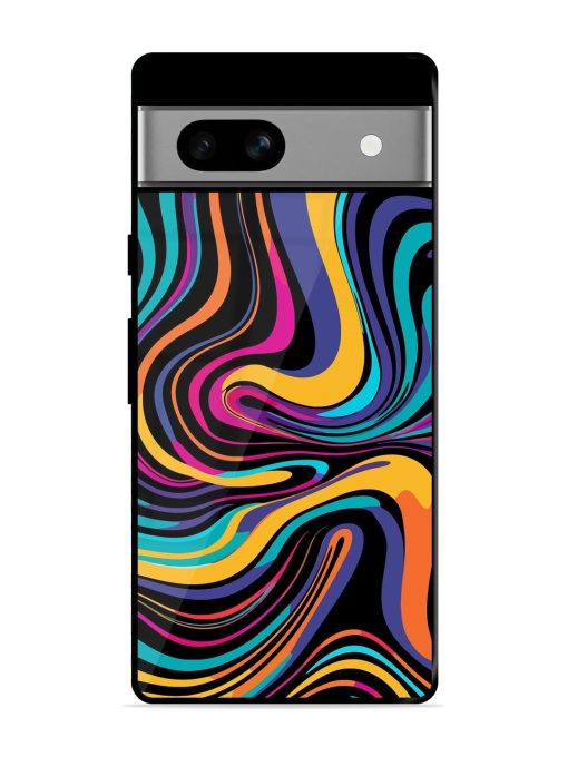 Psychedelic Swirl Glossy Soft Edge Case for Google Pixel 7A Chachhi